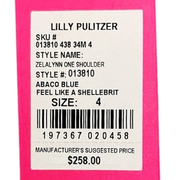 Lilly Pulitzer Zelalynn One-Shoulder Maxi Dress in Abaco Blue NWT - Size 4 - Picture 8 of 9